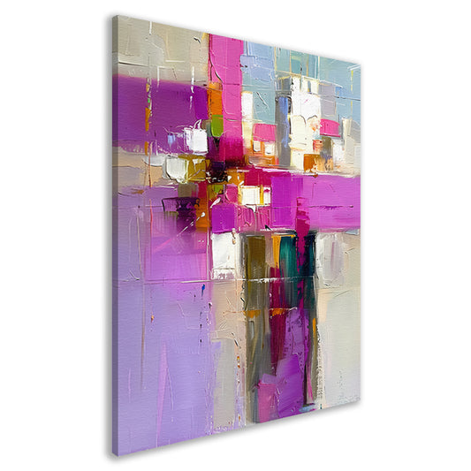 Levendige abstracte expressie in moderne tinten canvas