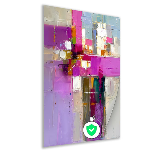 Levendige abstracte expressie in moderne tinten poster