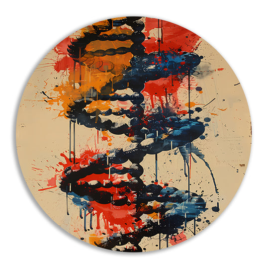 Kleurrijk DNA-spiraal forex muurcirkel