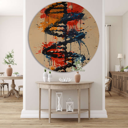 Kleurrijk DNA-spiraal forex muurcirkel