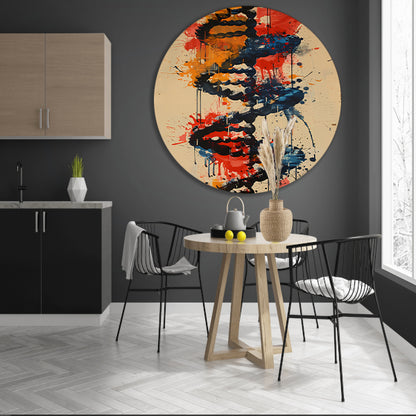 Kleurrijk DNA-spiraal forex muurcirkel