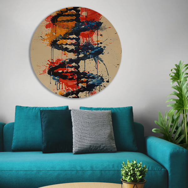 Kleurrijk DNA-spiraal forex muurcirkel