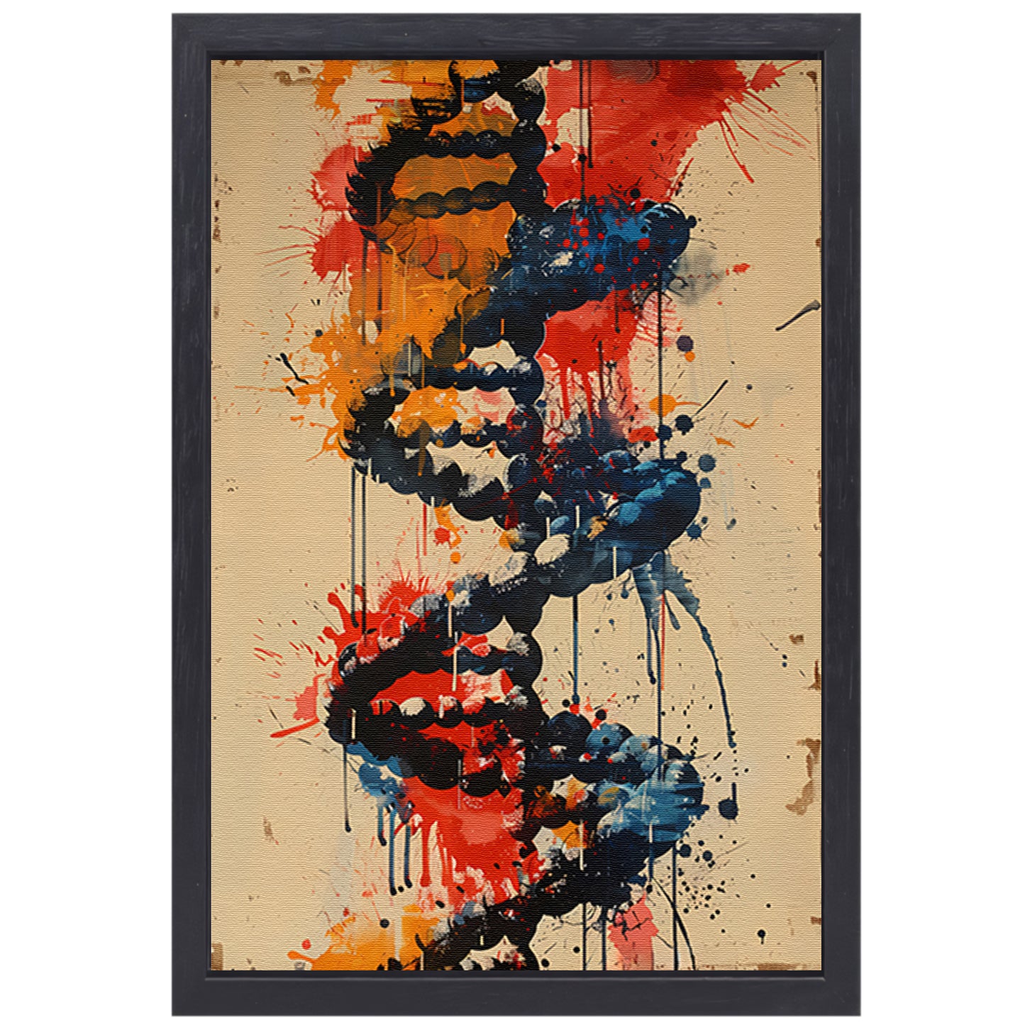 Kleurrijk DNA-spiraal canvas met baklijst