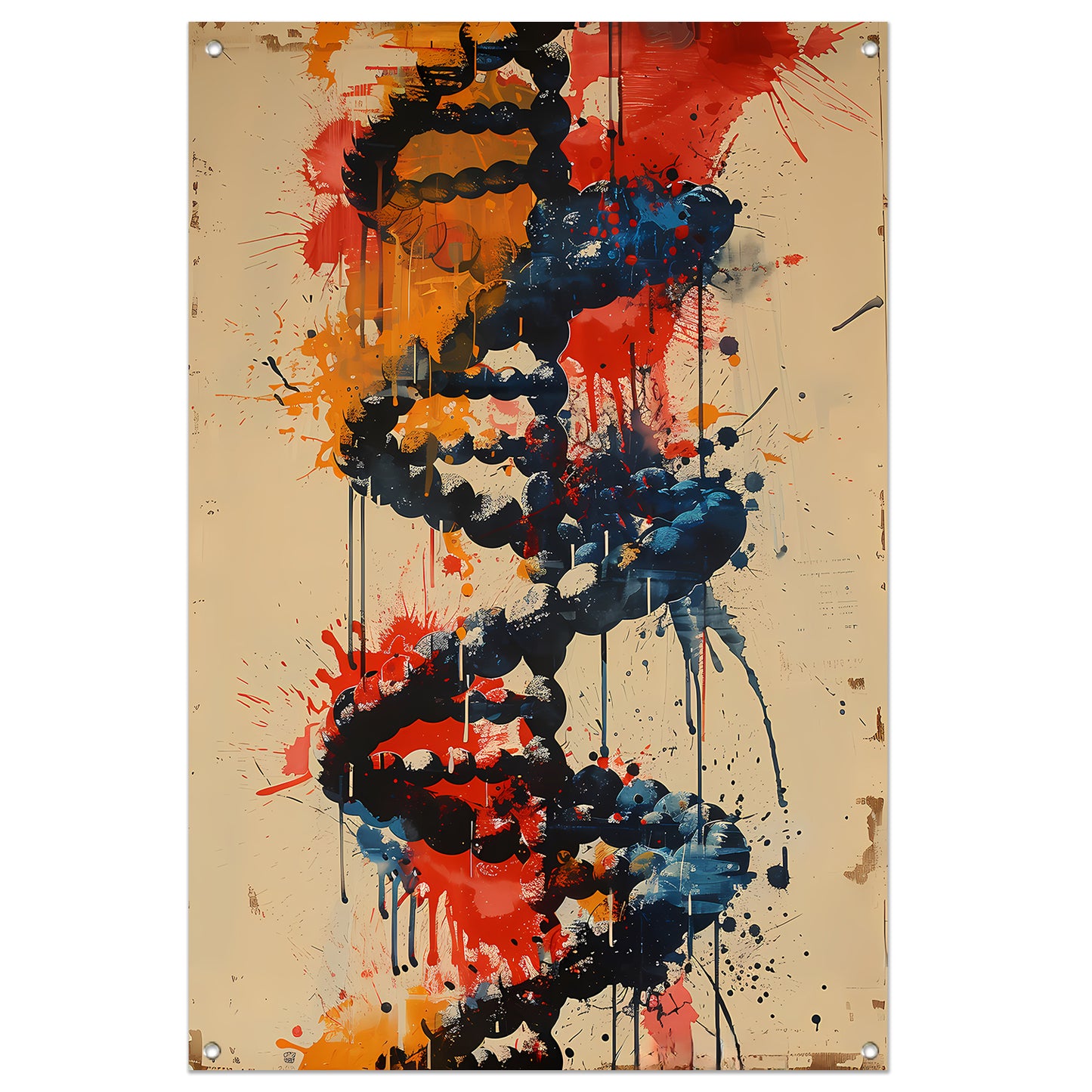 Kleurrijk DNA-spiraal tuinposter