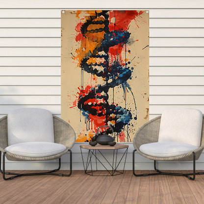 Kleurrijk DNA-spiraal tuinposter