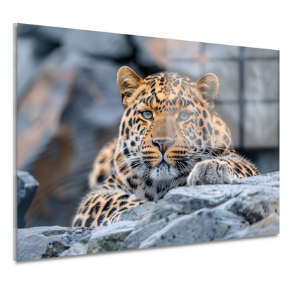 Intense Blik van Bedreigde Amoerluipaard acrylglas