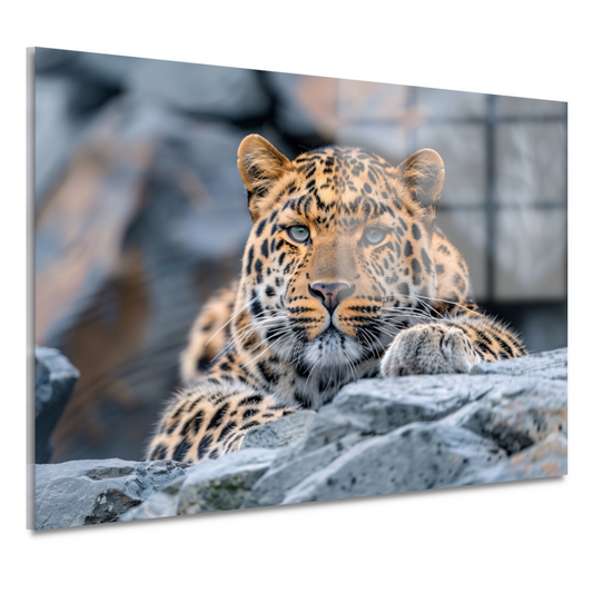 Intense Blik van Bedreigde Amoerluipaard acrylglas