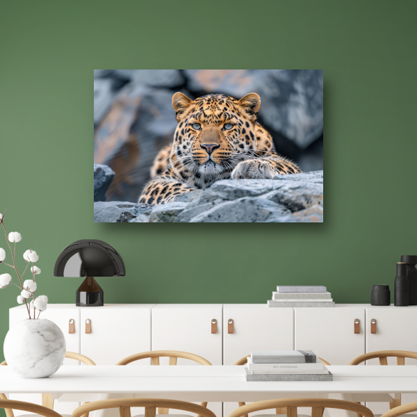 Intense Blik van Bedreigde Amoerluipaard acrylglas