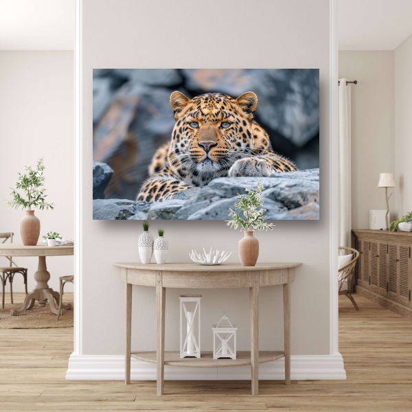 Intense Blik van Bedreigde Amoerluipaard acrylglas