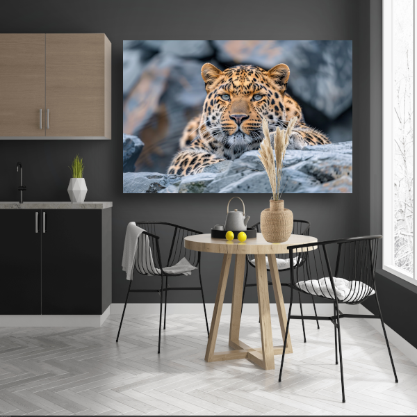 Intense Blik van Bedreigde Amoerluipaard acrylglas
