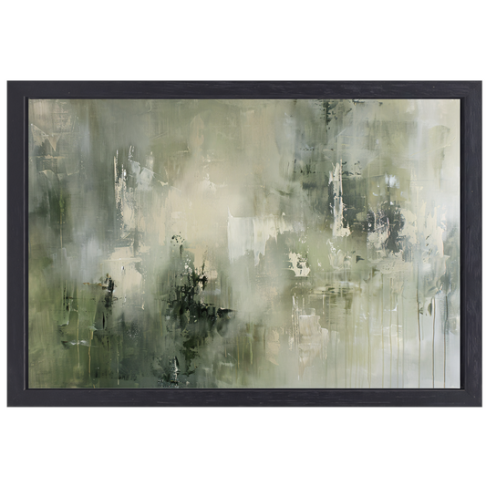 Abstracte Nevel in Grijstinten Textuur canvas met baklijst