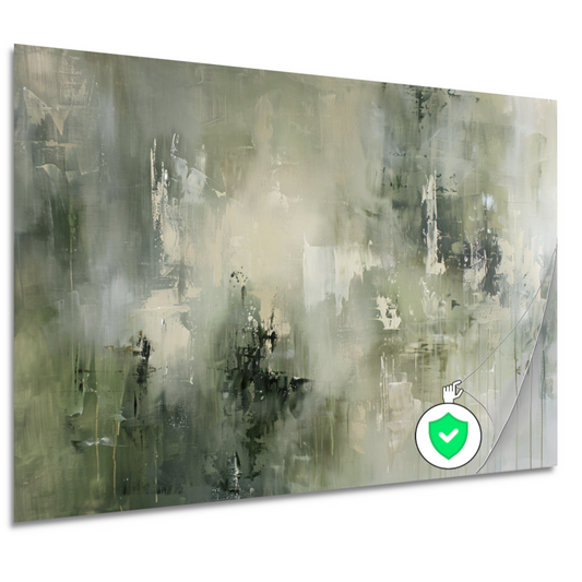 Abstracte Nevel in Grijstinten Textuur poster