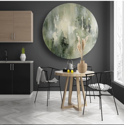 Abstracte Nevel in Grijstinten Textuur forex muurcirkel