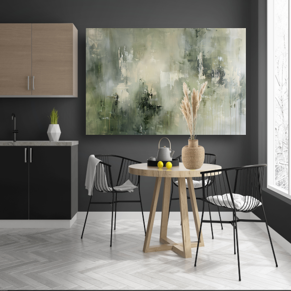 Abstracte Nevel in Grijstinten Textuur poster