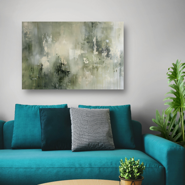 Abstracte Nevel in Grijstinten Textuur poster