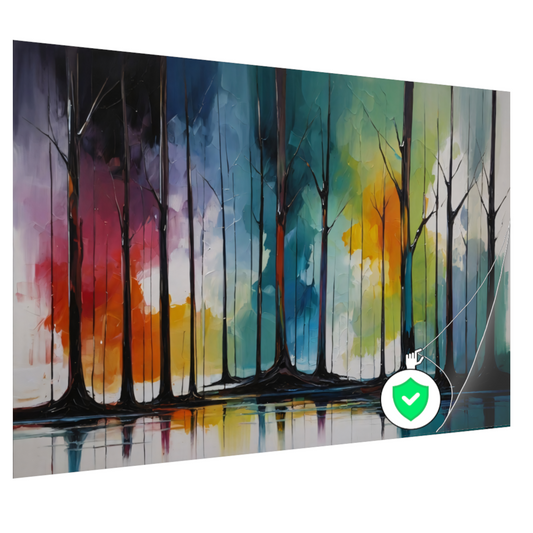 Seizoenen van Kleur: Abstract Bos Tafereel poster