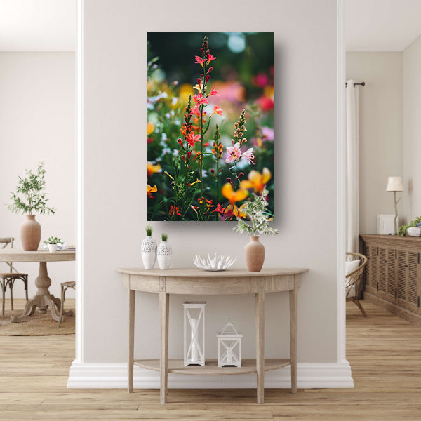 Kleurrijke Bloemenweide in Zomerlicht acrylglas