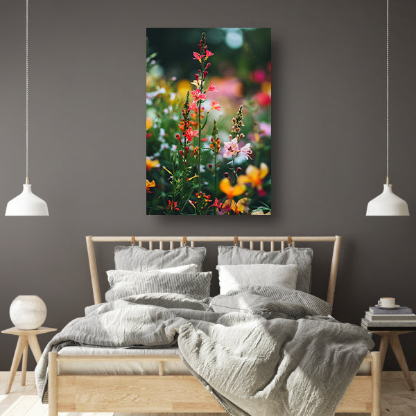 Kleurrijke Bloemenweide in Zomerlicht acrylglas