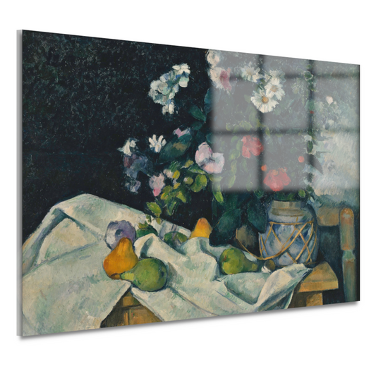 Stilleven met bloemen en fruit - Paul Cézanne acrylglas