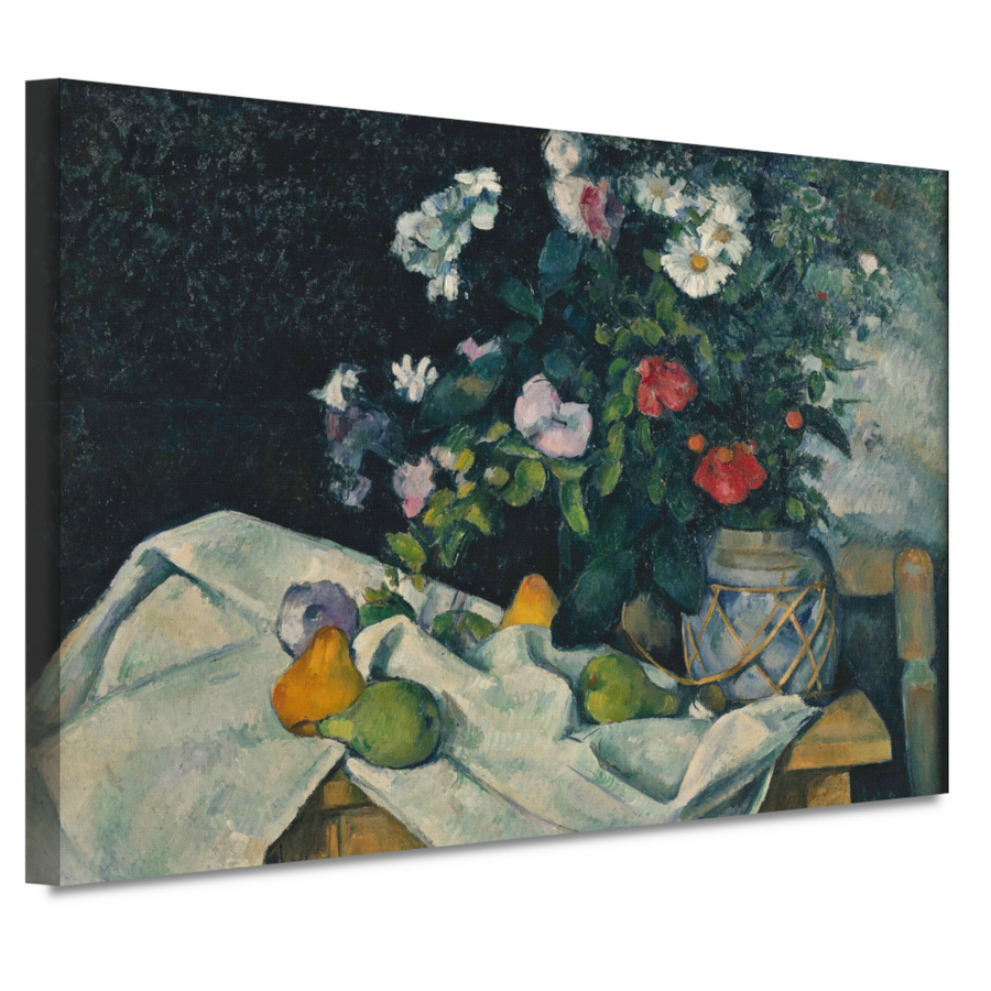 Stilleven met bloemen en fruit - Paul Cézanne canvas