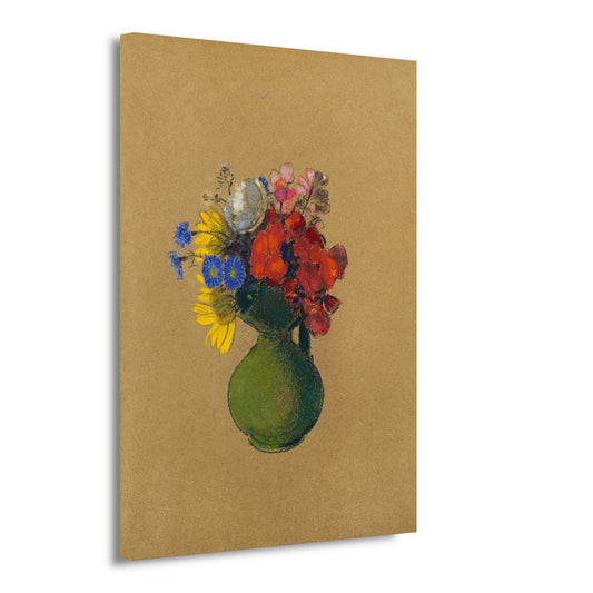 Geraniums en veldbloemen - Odilon Redon canvas