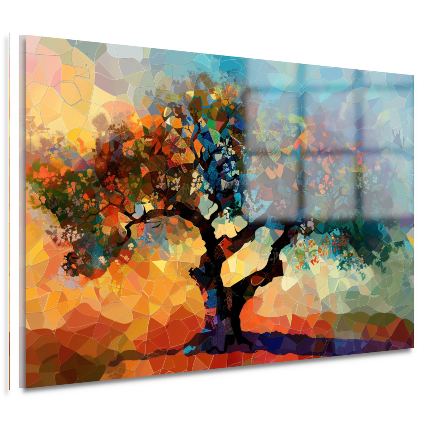 Art Nouveau Glas-in-lood Boom acrylglas