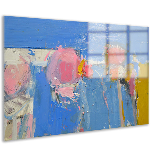 Kleurrijke abstracte expressie schilderij acrylglas