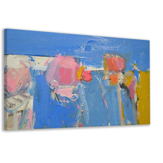 Kleurrijke abstracte expressie schilderij canvas