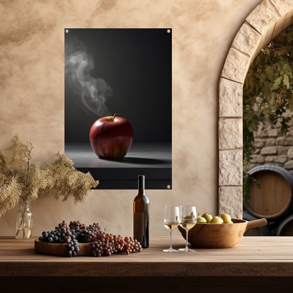 Appel en Rook - Minimalistisch Stilleven tuinposter