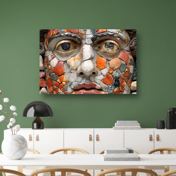 Mozaïekportret Piet Mondriaan canvas