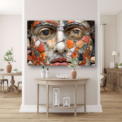 Mozaïekportret Piet Mondriaan canvas