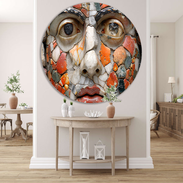 Mozaïekportret Piet Mondriaan forex muurcirkel