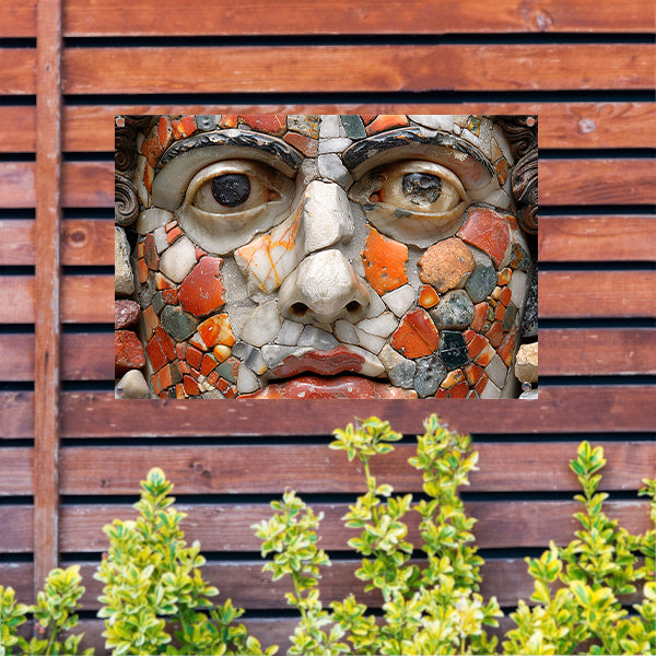 Mozaïekportret Piet Mondriaan tuinposter