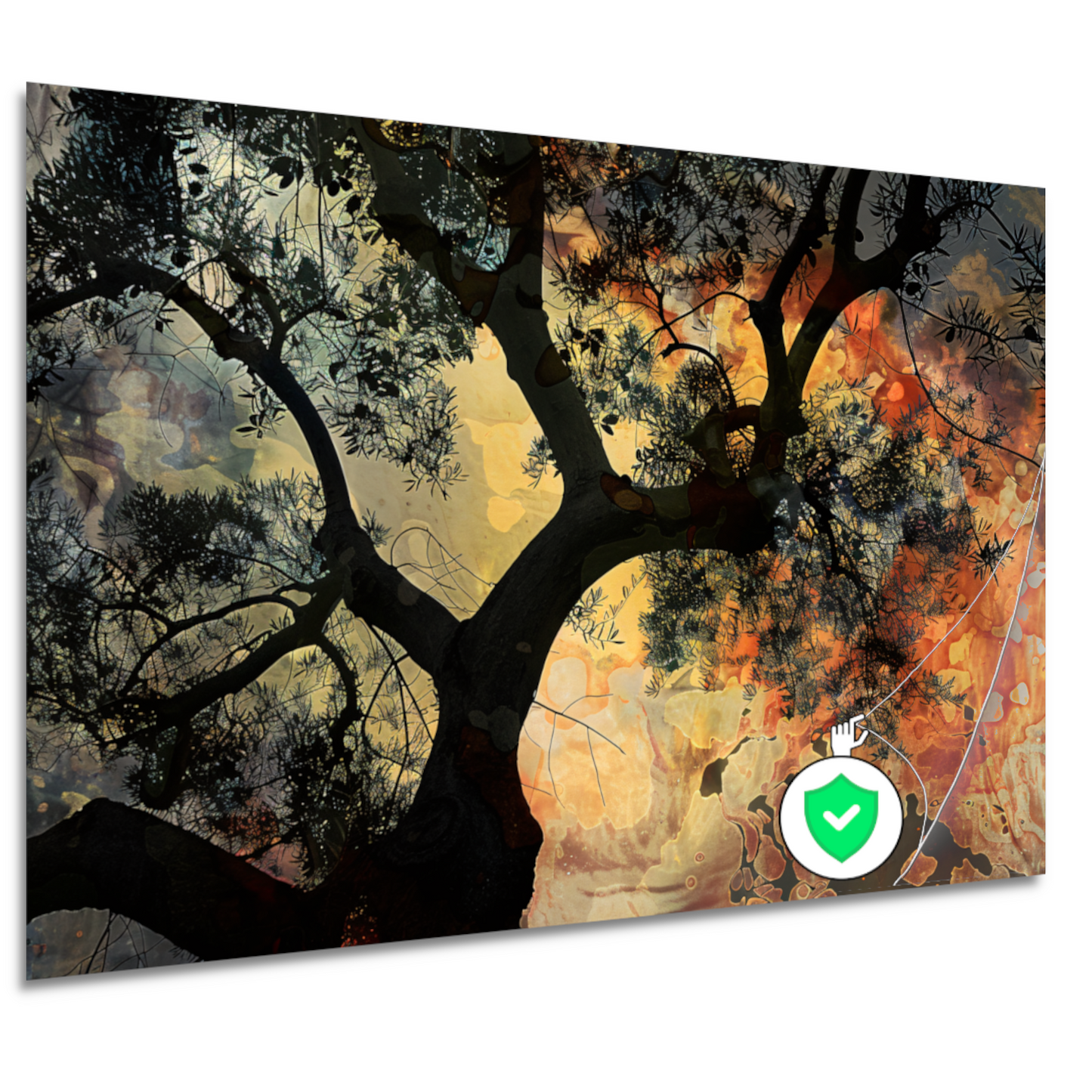 Kleurrijke boom van Van Gogh poster