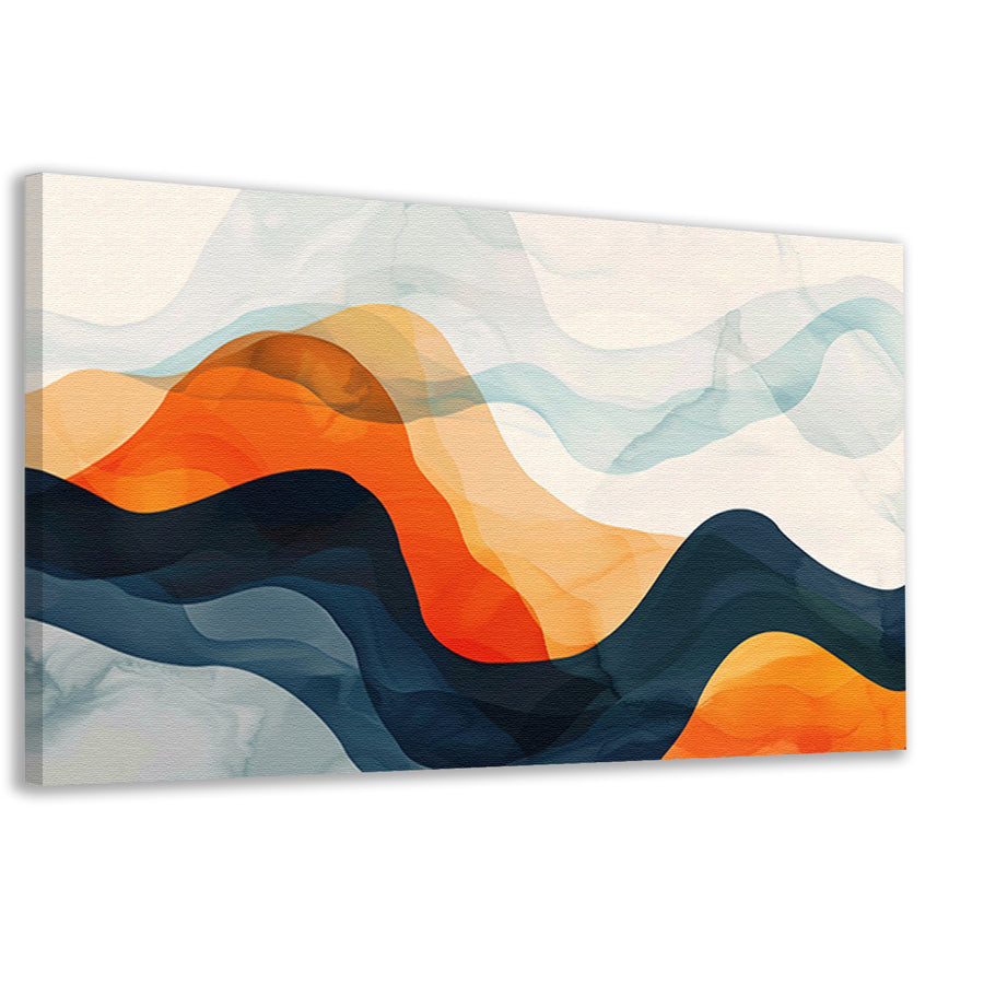 Abstracte golven in beweging en kleur  canvas