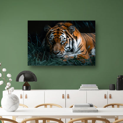 Majestueuze tijger in natuurlijke omgeving canvas