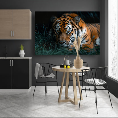 Majestueuze tijger in natuurlijke omgeving canvas