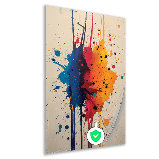 Abstract  met Kleurrijk verfspatten poster
