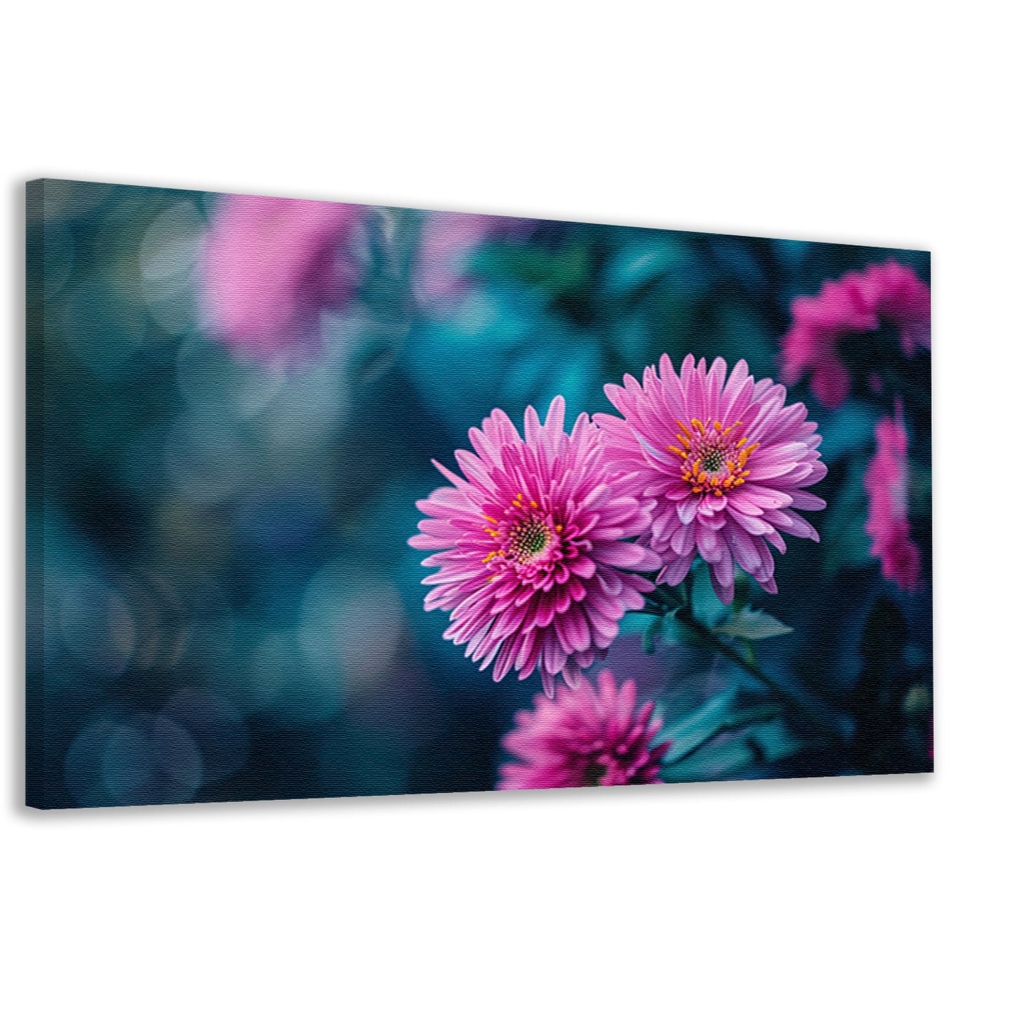 Close-up van roze bloemen met achtergrond   canvas