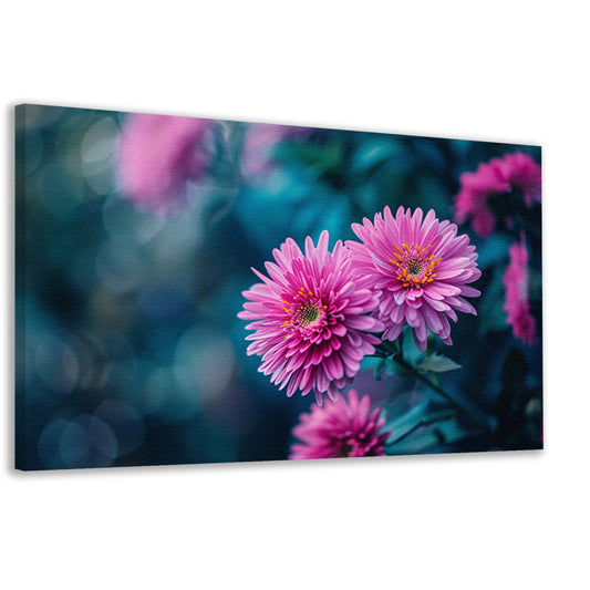 Close-up van roze bloemen met achtergrond   canvas
