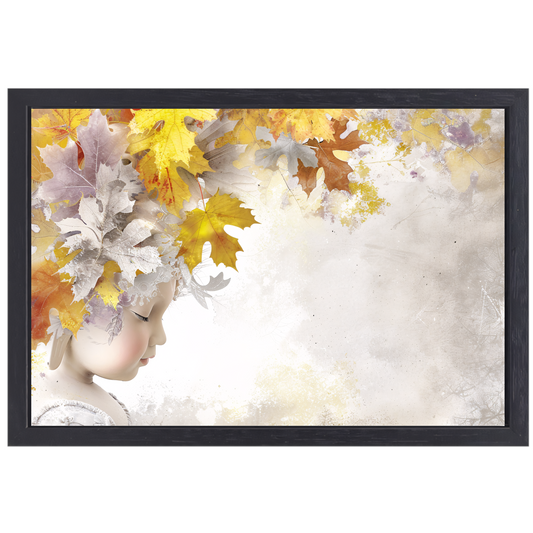 Herfstsymfonie in Bladeren en Mechanica canvas met baklijst