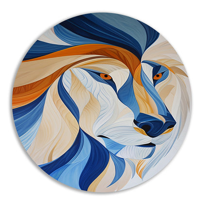 Abstract kleurrijk kunstwerk van leeuw forex muurcirkel