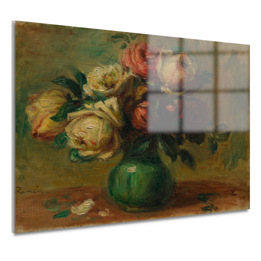Rozen in een vaas - Pierre-Auguste Renoir acrylglas
