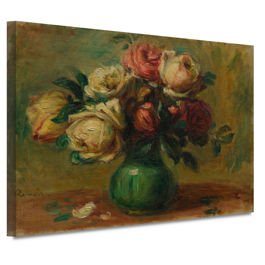 Rozen in een vaas - Pierre-Auguste Renoir canvas