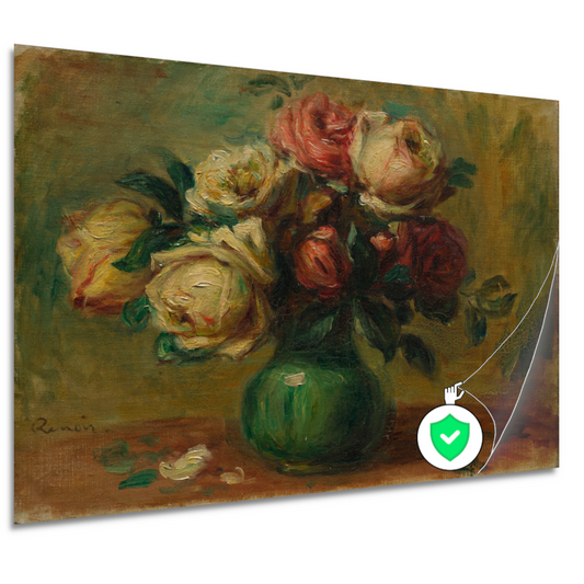 Rozen in een vaas - Pierre-Auguste Renoir poster