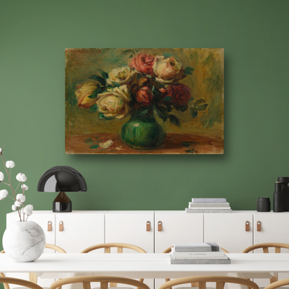 Rozen in een vaas - Pierre-Auguste Renoir poster