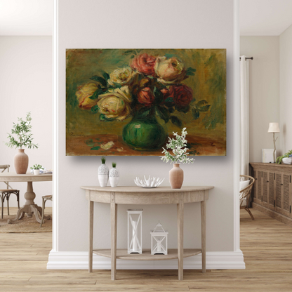 Rozen in een vaas - Pierre-Auguste Renoir poster