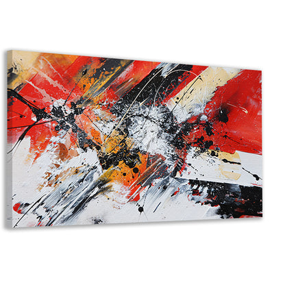 Abstract schilderij met explosieve kleuren canvas