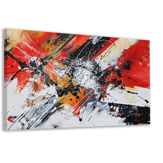 Abstract schilderij met explosieve kleuren canvas