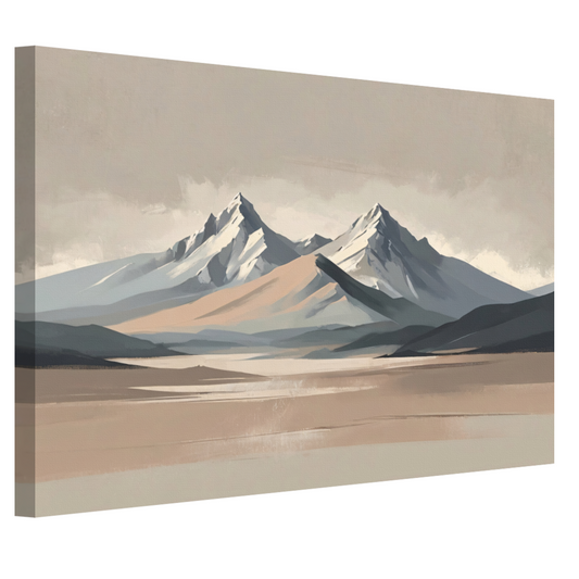 Stille Harmonie in Berglandschap Minimalisme canvas